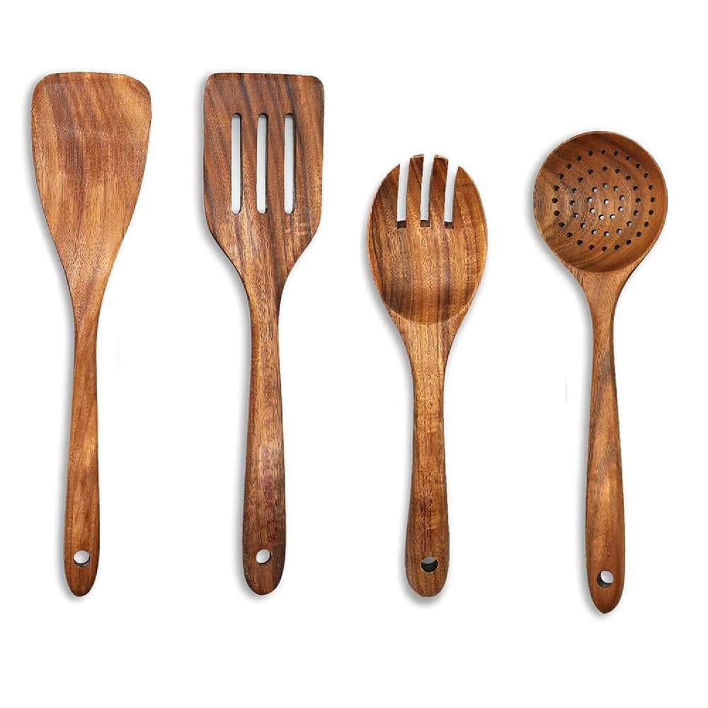 Wooden Spoons for Cooking Utensils Set 4 Pieces