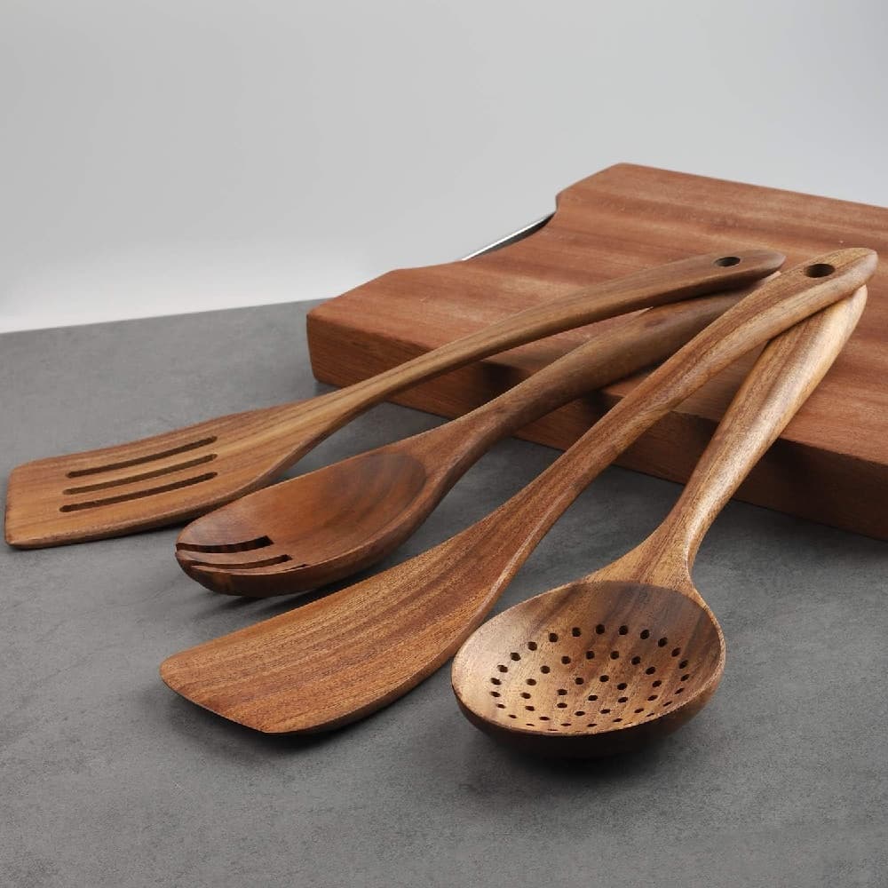 Wooden Spoons for Cooking Utensils Set 4 Pieces