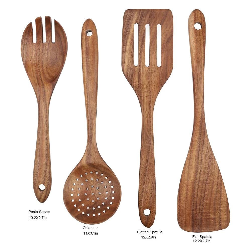 Wooden Spoons for Cooking Utensils Set 4 Pieces