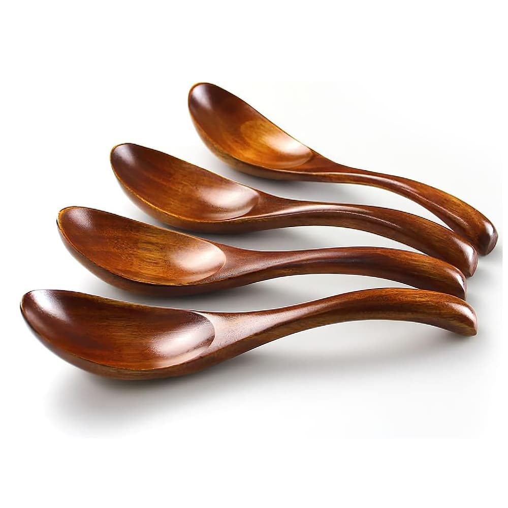 Wooden Spoon 4 Piece Wooden Spoons Handmade Natural Asian Wooden Spoons